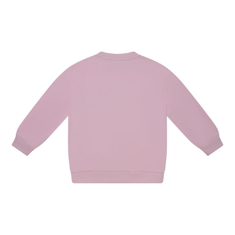 Young Original Printed Crew Sweat, Pink Light, hi-res