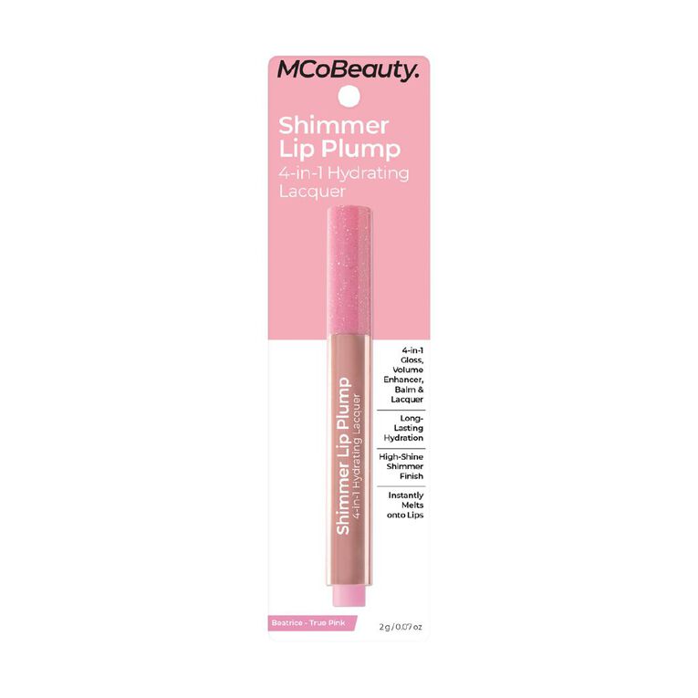 MCoBeauty Shimmer Lip Plump 4-In-1 Hydrating Lacquer Beatrice, , hi-res