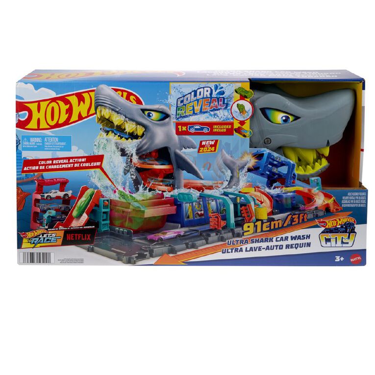 Hot Wheels City Ultra Shark Carwash, , hi-res
