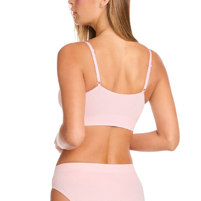 Clio Women's Chunky Cable Bralette, Pink Light, hi-res