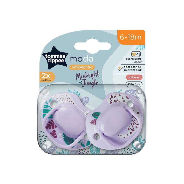 Tommee Tippee 6-18 Months Closer To Nature Silicon Soother 2 Pack, , hi-res