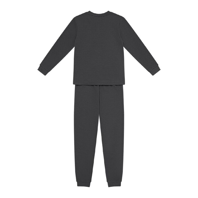 H&H Boys' Waffle Pyjama Set, Grey Dark, hi-res