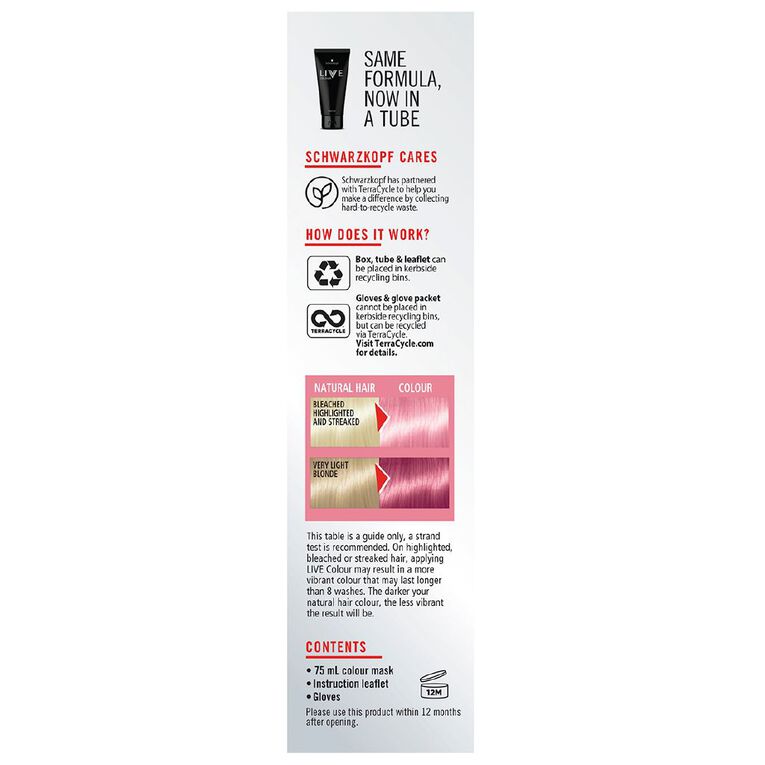 Schwarzkopf Pastels LIVE Colour Cotton Candy Pink 75ml, , hi-res