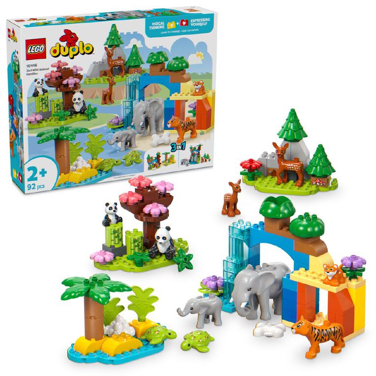 LEGO DUPLO 3-in-1 Wild Animal Families 10446, , hi-res