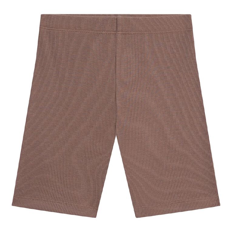 Young Original Plain Rib Bike Shorts, Brown Light, hi-res