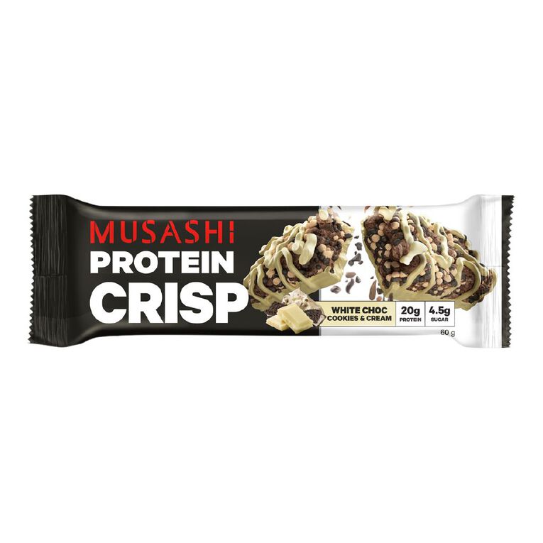 Musashi Crisp White Choc Cookies And Cream 60g, , hi-res