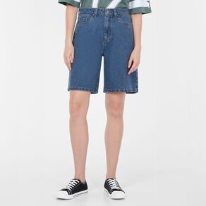 H&H Women's Wide Leg Denim Jort Shorts