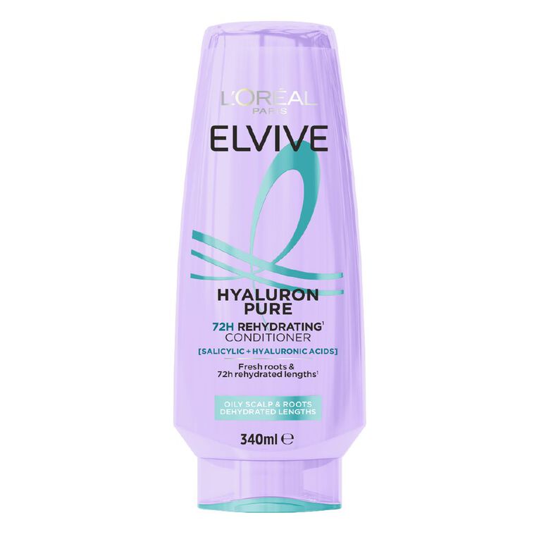 L'Oreal Paris Elvive Hyaluron Pure Conditioner 340ml, , hi-res