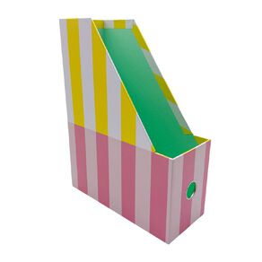 Uniti Clubhouse Magazine Holder Striped Yellow Light A4