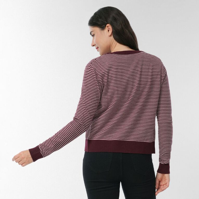 H&H Women's Essential Cardigan, Red Dark, hi-res