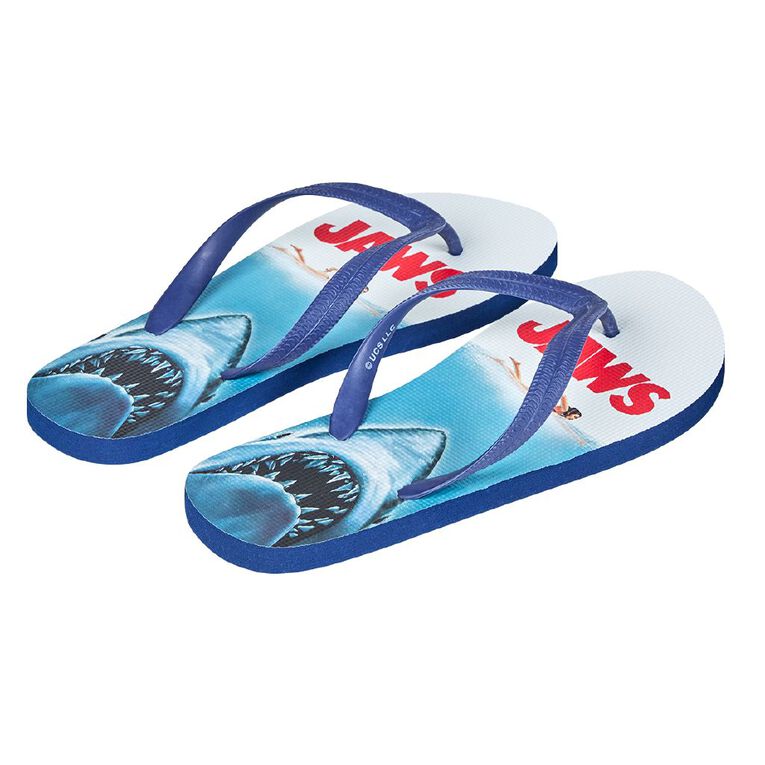 Jaws Men's Jandals, Blue, hi-res