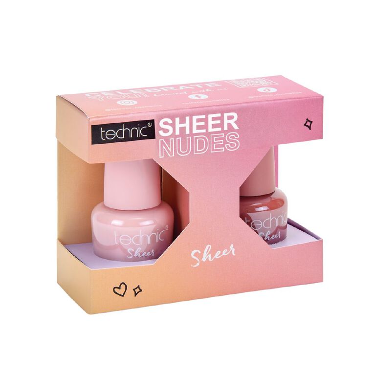 Technic Sheer Nudes Nail Polish Duo, , hi-res