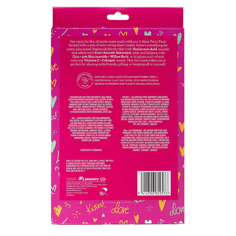 By Nature Party Pack Masks 5 Sheets, , hi-res