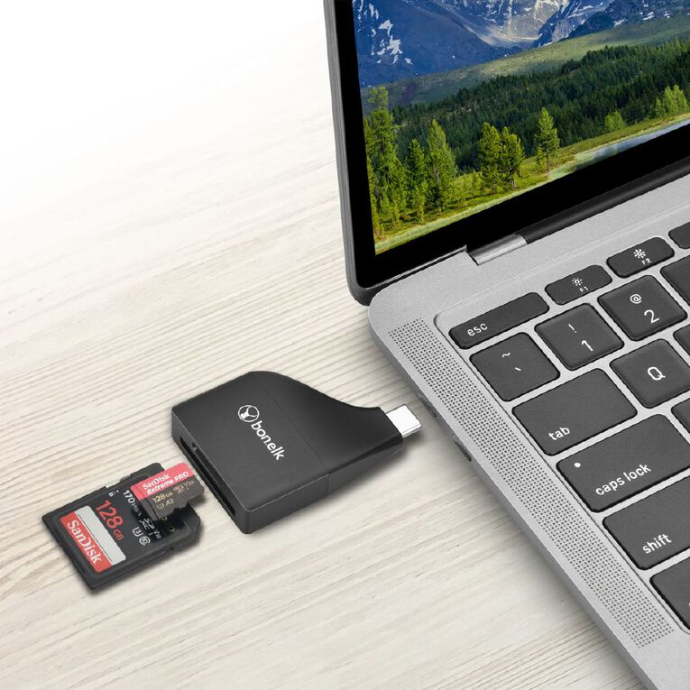 Bonelk USB-C to MicroSD/SD Adapter Black Black, , hi-res