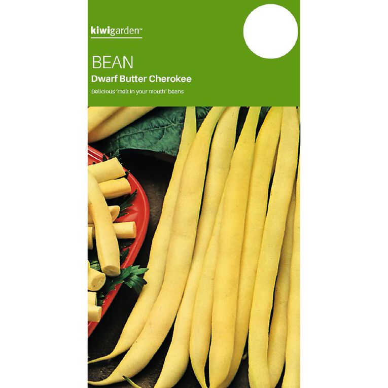 Kiwi Garden Bean Butter Cherokee Dwarf Seeds, , hi-res