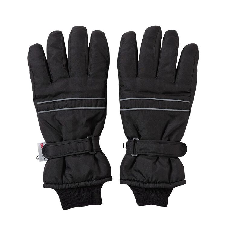 H&H Men's Padded Gloves, Black, hi-res