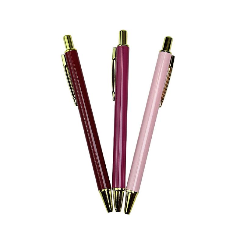 Uniti Stationery Country Calling Metal Pens 3 Pack, , hi-res