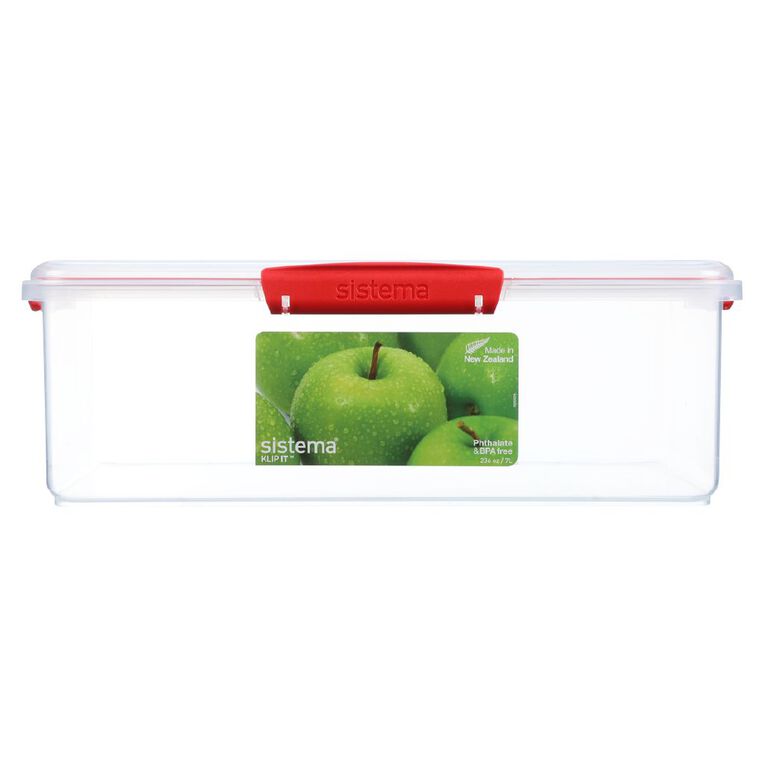 Sistema Klip It Red Rectangular Box Clear 7L Clear 7L, , hi-res