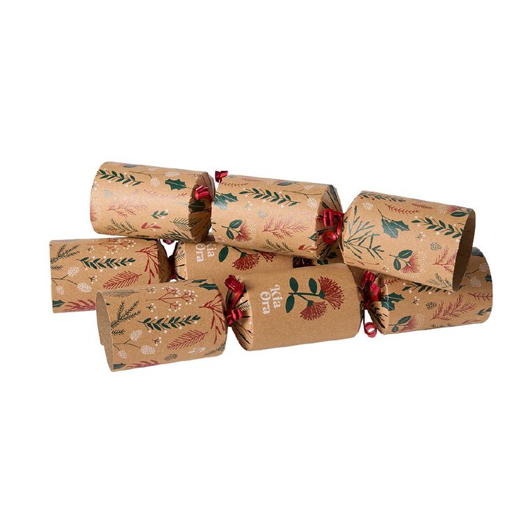 Wonderland Kraft Christmas Crackers Assorted 8 Pack, , hi-res