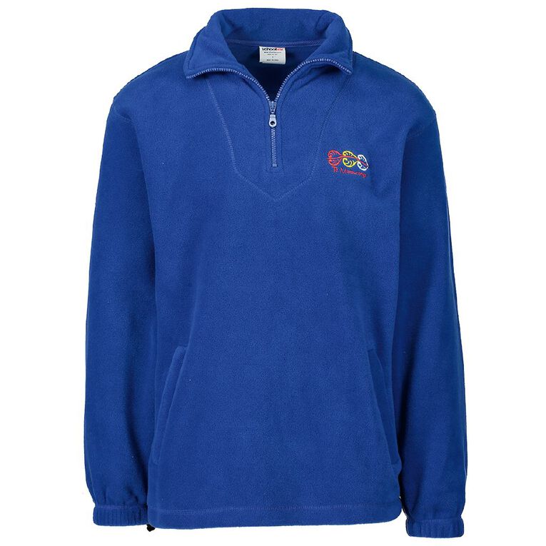 Schooltex Te Matauranga Polar Fleece Top with Embroidery, Royal, hi-res