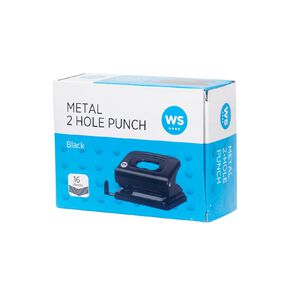 WS Punch 2 Hole Metal 16 Sheet Black