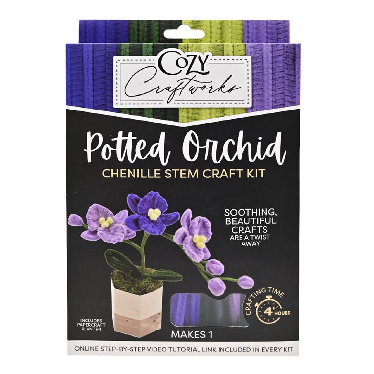 Uniti Adults Chenille Stem Potted Orchid, , hi-res