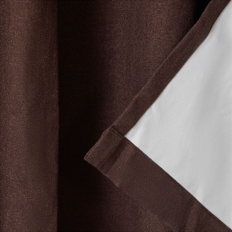 Living & Co Vienna Curtains Brown Mid 150-230cm Wide/205cm Drop, , hi-res