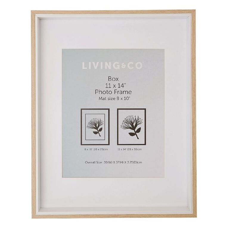 Living & Co Box Frame Natural 8in x 10in, Natural, hi-res