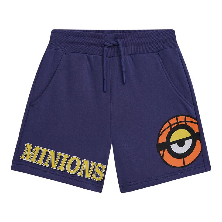 Minions Fleece Shorts, Blue Mid, hi-res