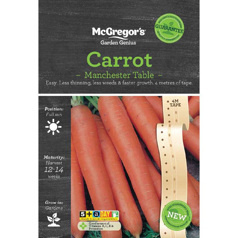 McGregor's Carrot Manchester Table Seed Tape, , hi-res