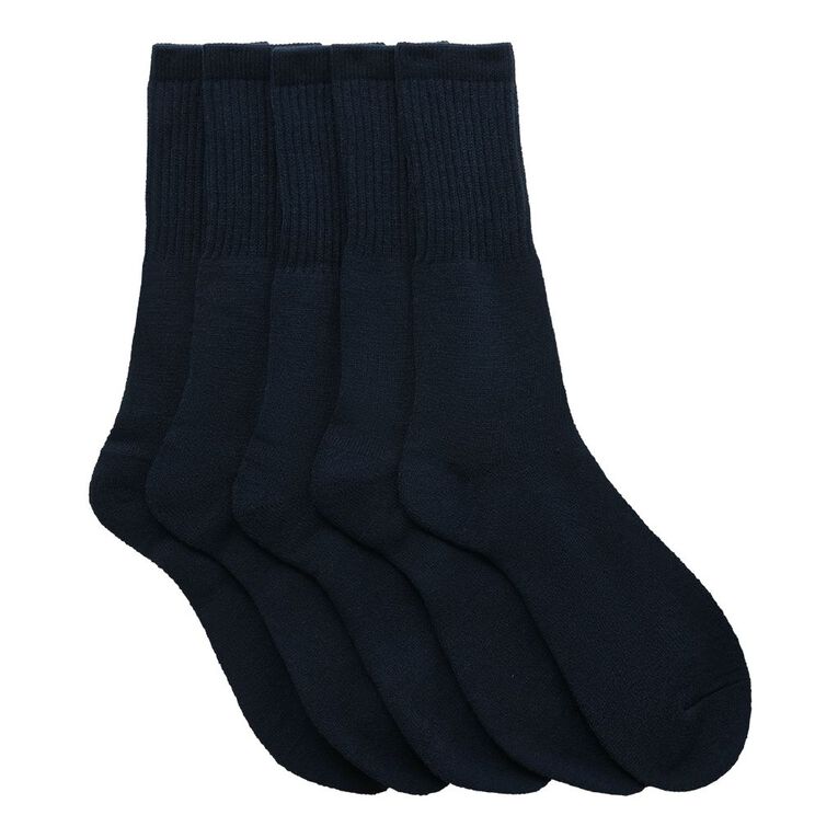 Rivet Men's Work Socks Value 5 Pack, Navy, hi-res