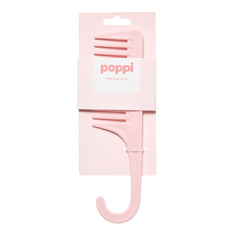 Poppi Wide Tooth Comb Pink, , hi-res