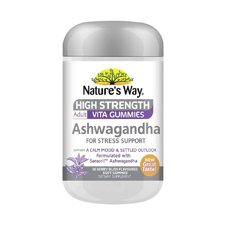 Nature's Way Adult Vita Gummies Ashwagandha 60s, , hi-res