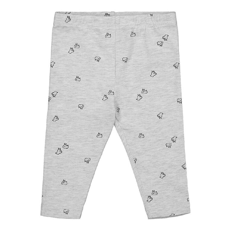 Young Original Babys' Printed Leggings 2 Pack Grey Light CHICKS The