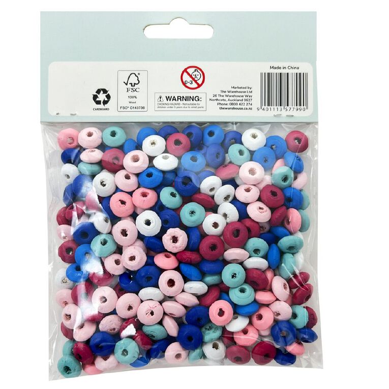 Uniti Wooden Beads Pastel 330 Pack, , hi-res