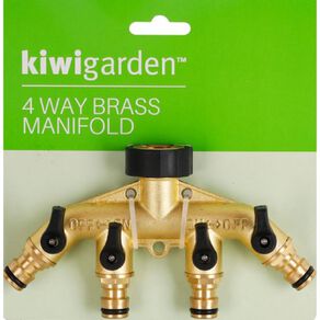 Kiwi Garden 4 Way Brass Manifold