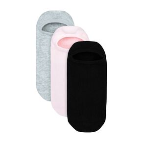 Underworks Women's No Show Grip Socks 3 Pack