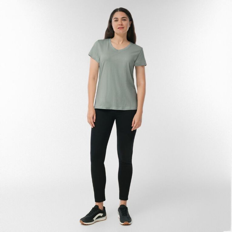H&H Women's Short Sleeve V-Neck Tee, Blue Light CLOUD BLUE, hi-res