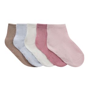 H&H Infants' Rib Quarter Crew 5 Pack
