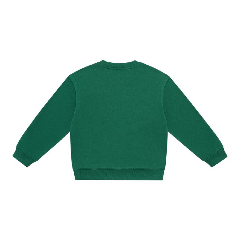Young Original Printed Crew Sweat, Green Mid, hi-res