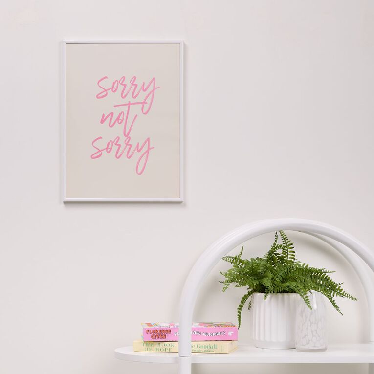 Living & Co Framed Print Sorry Not Sorry, , hi-res