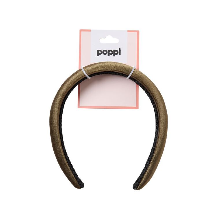 Poppi Satin Headband Khaki, , hi-res