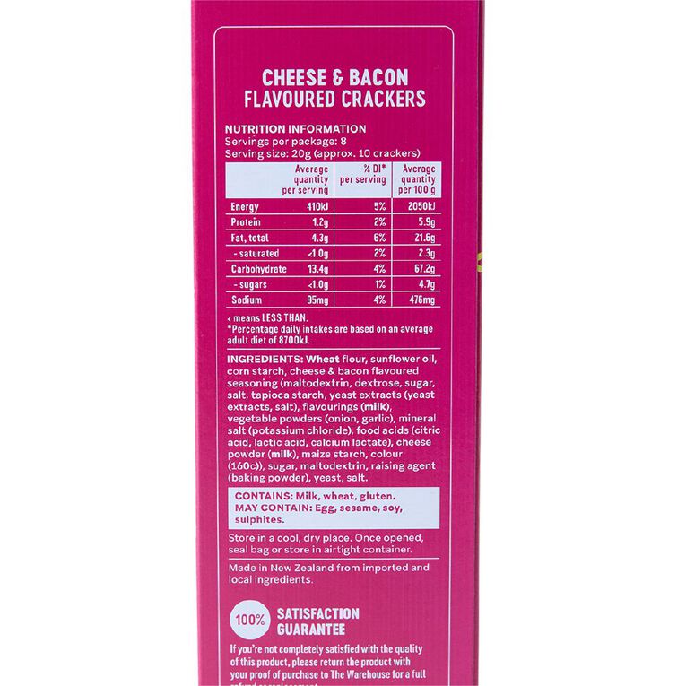 Market Kitchen Squares Cheese & Bacon 160g, , hi-res