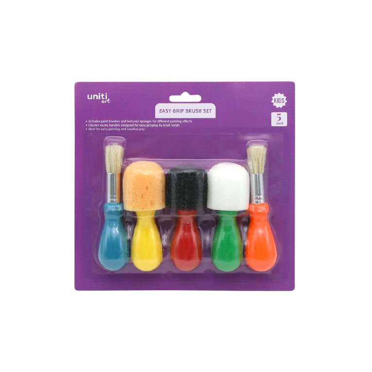 Uniti Kids Easy Grip Brush 5 Pack, , hi-res