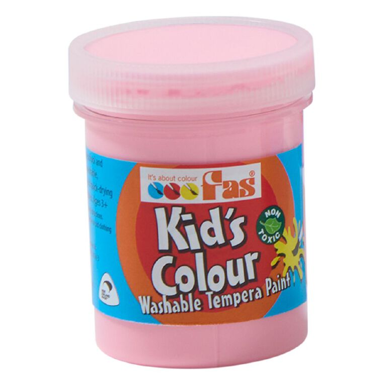 FAS Kids' Colour Tempera Paint Pastel Red 125ml, , hi-res