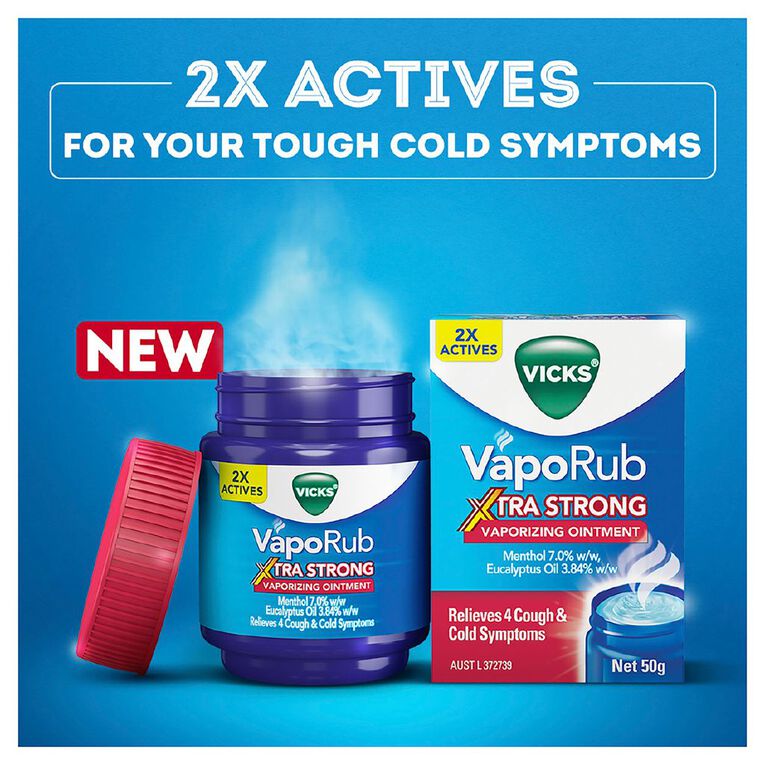 Vicks VapoRub Ointment Decongestant Chest Rub Extra Strong, , hi-res