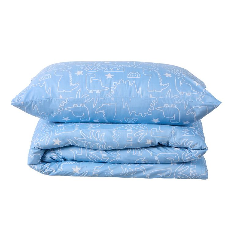 Living & Co Kids Duvet Cover Set Dinosaur Multi-Coloured Single, , hi-res
