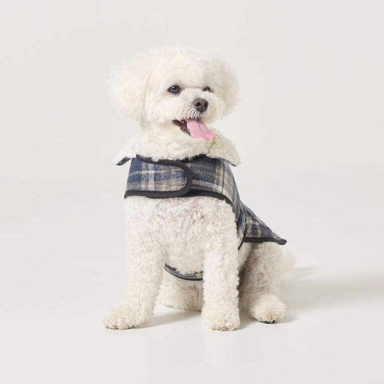 Petzone Check Jacket Blue Small, , hi-res