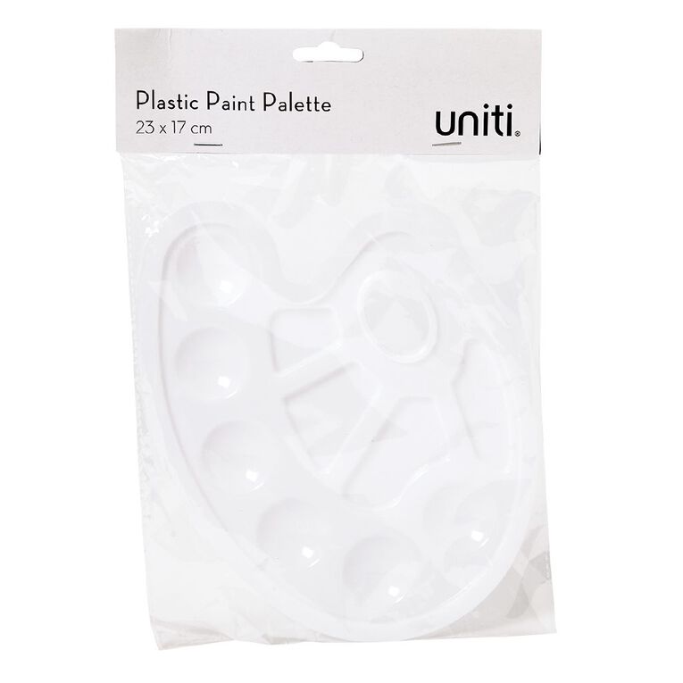 Uniti Plastic Paint Palette 23.5cm x 17cm White, , hi-res