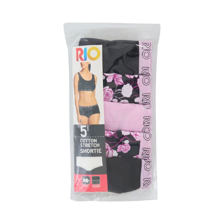 Rio Women's Shortie Briefs 5 Pack, Pink Mid, hi-res